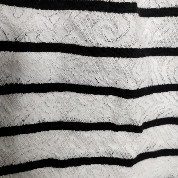 Lane Bryant Black White Stripe Lace Tank Top Plus Size 18 / 20 - Picture 3 of 8